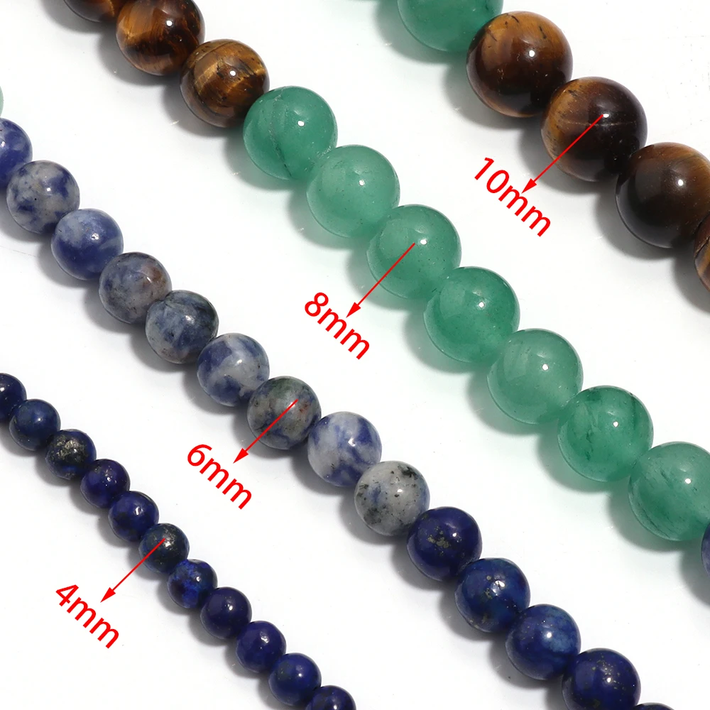 1 حبلا أنواع متعددة مختلطة الخرز الحجر الطبيعي سبعة شقرا الخرز الجولة فضفاض خزر عازل DIY بها بنفسك صنع المجوهرات اكسسوارات #3