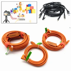 Eazedream 3m/5m tipo-c usb para USB-C cabo amarrado de transmissão ao vivo para sony canon nikon câmera pc imagem borda webcam youtube tiktok