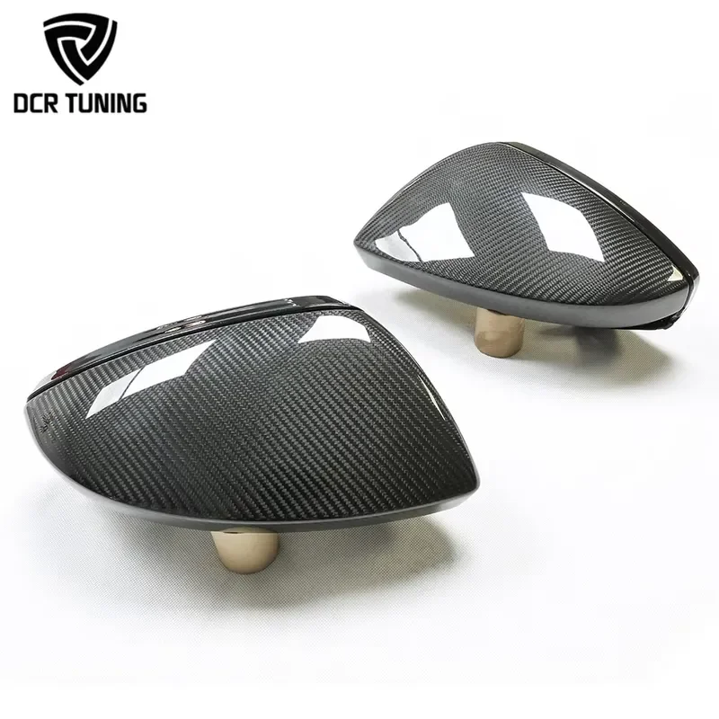 For Audi Dry Carbon Fiber Front Mirror Cover Replacement  A6 C8 S6 RS6 A7 S7 RS7 A8 S8 E-TRON Modified Accessories