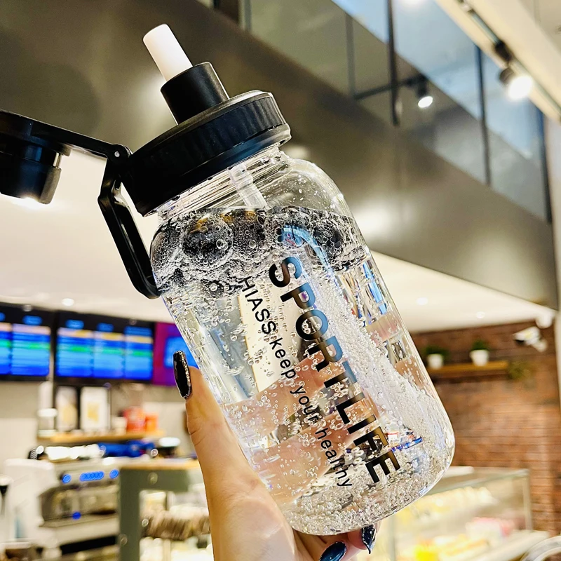 

Large Capaci 000ml Glass Cup Portable Tea Water Separation Tea Cup for Men Simple St Cup Creative Beverage Glass Cup