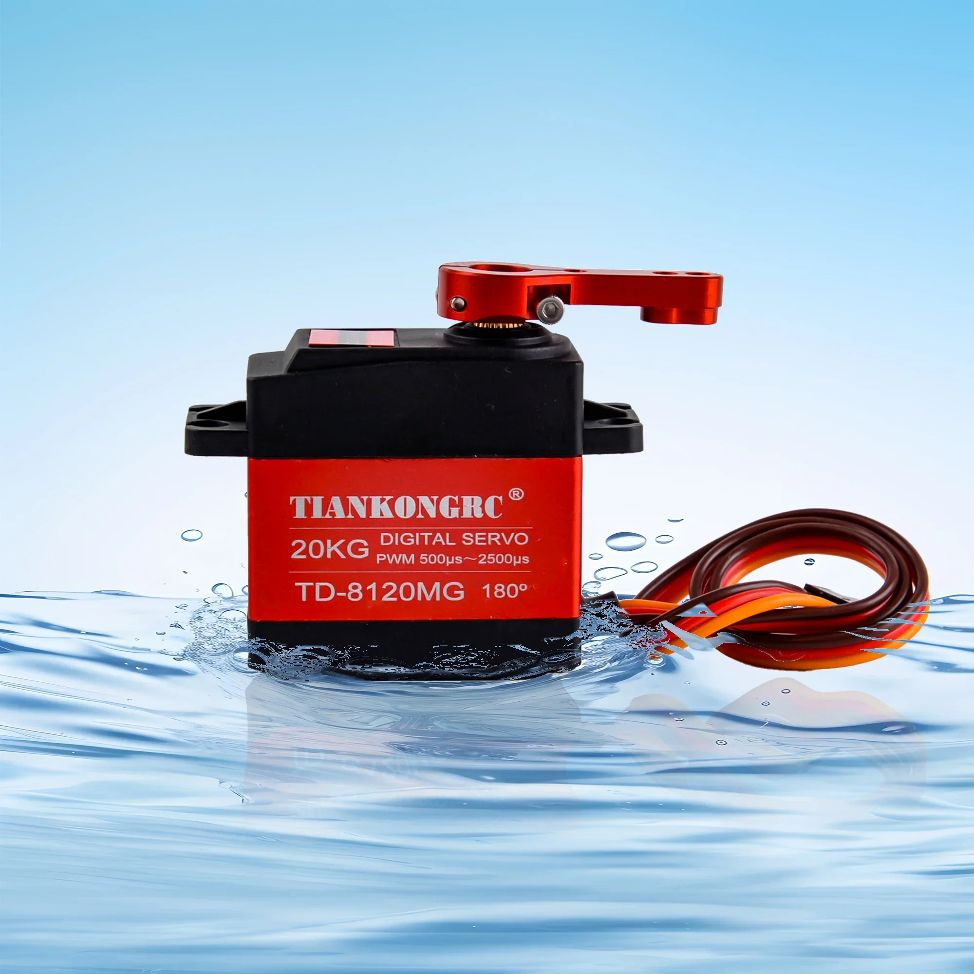 4PCS TD8120MG 20KG Digital Servo Set - Waterproof Coreless Motor - 180/270/360° for RC/Robot/Helicopter