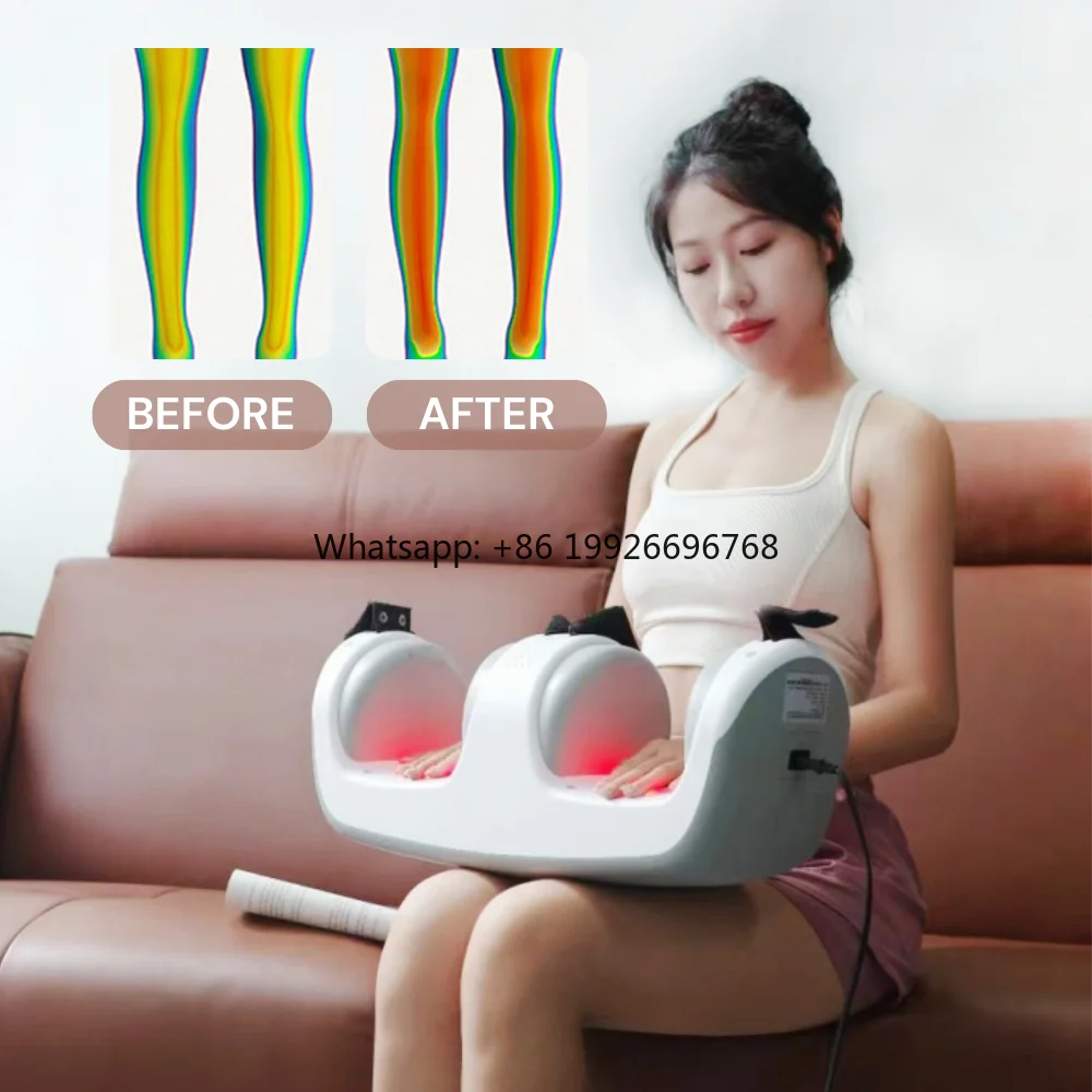 

Best Price Pain Relief Joint Massage Machine Blue and Red Light Therapy Physiotherapy Hot Compress Knee Massager With Heat Whole