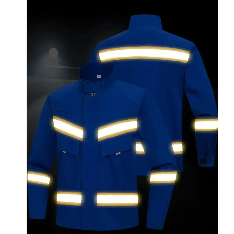 Spring Autumn Workshop Workwear Road Construction Engineering Clothes Factory Auto Repair Welding Machinery Uniform Print LOGO