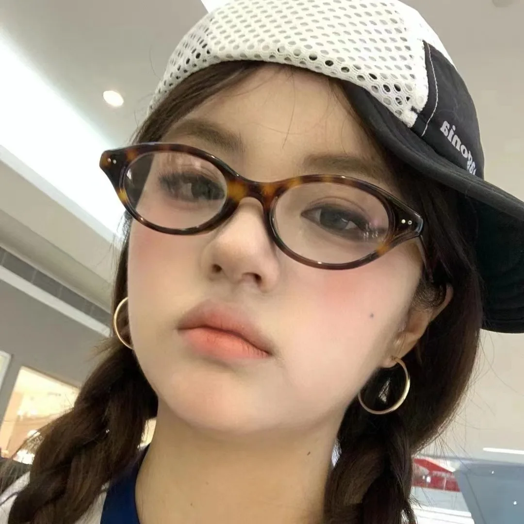 Oval Eyeglasses Anti Blue Light Blocking Glasses Women's Clear Anti Radiation Filter Glasses Anti Radiation Eyeglass