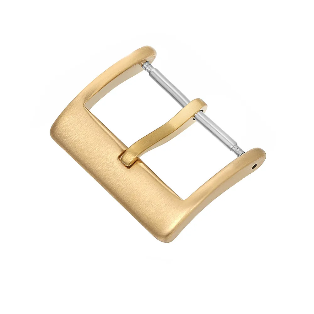 Fibbia per orologio in acciaio inossidabile 304L 16mm 18mm 20mm 22mm Argento spazzolato Nero Oro Uomo Donna Cinturino per orologio Chiusura universale per orologio in metallo