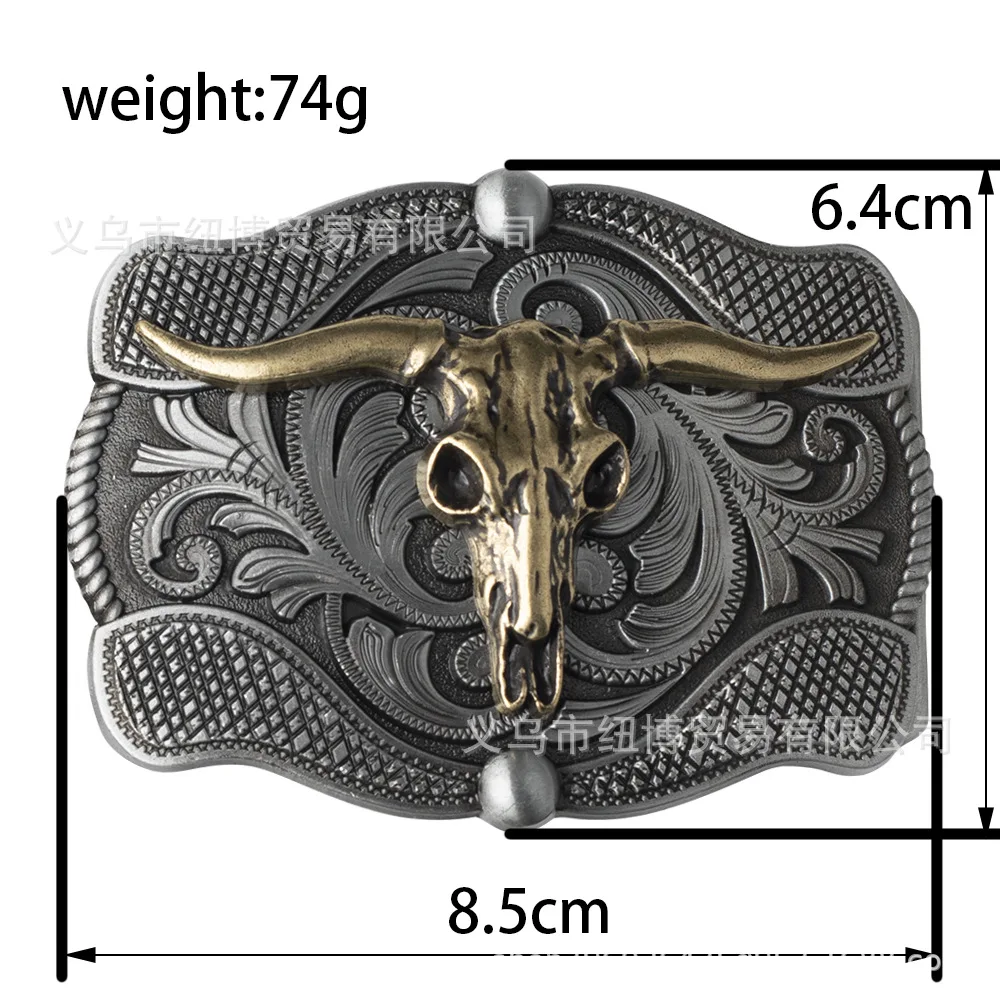 Decorative Pattern Belt Buckle Western Cowboy Bullfighter Bar Personality Accessories