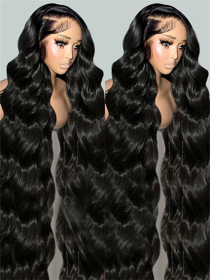 40インチ 250%密度 13x4 レースフロントウィッグ ボディウェーブ人毛ウィッグ ルーズウェーブ レースフロントウィッグ 生え際処理済み 女性用
