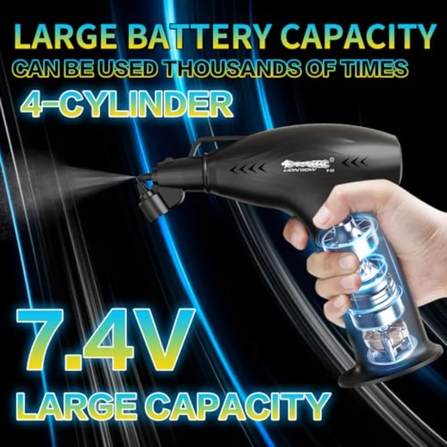 Pistola pulverizadora de pintura eléctrica de mano con alta potencia y diseño inalámbrico portátil para reparación de pintura de gabinete de pintura de coche