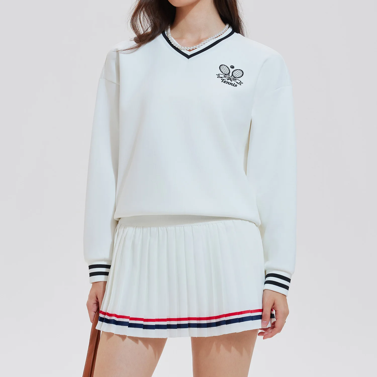 

Весенне-осенний спортивный комплект с длинным рукавом: новая свободная толстовка для похудения и юбка для фитнеса на открытом воздухе, женский комплект из двух предметов