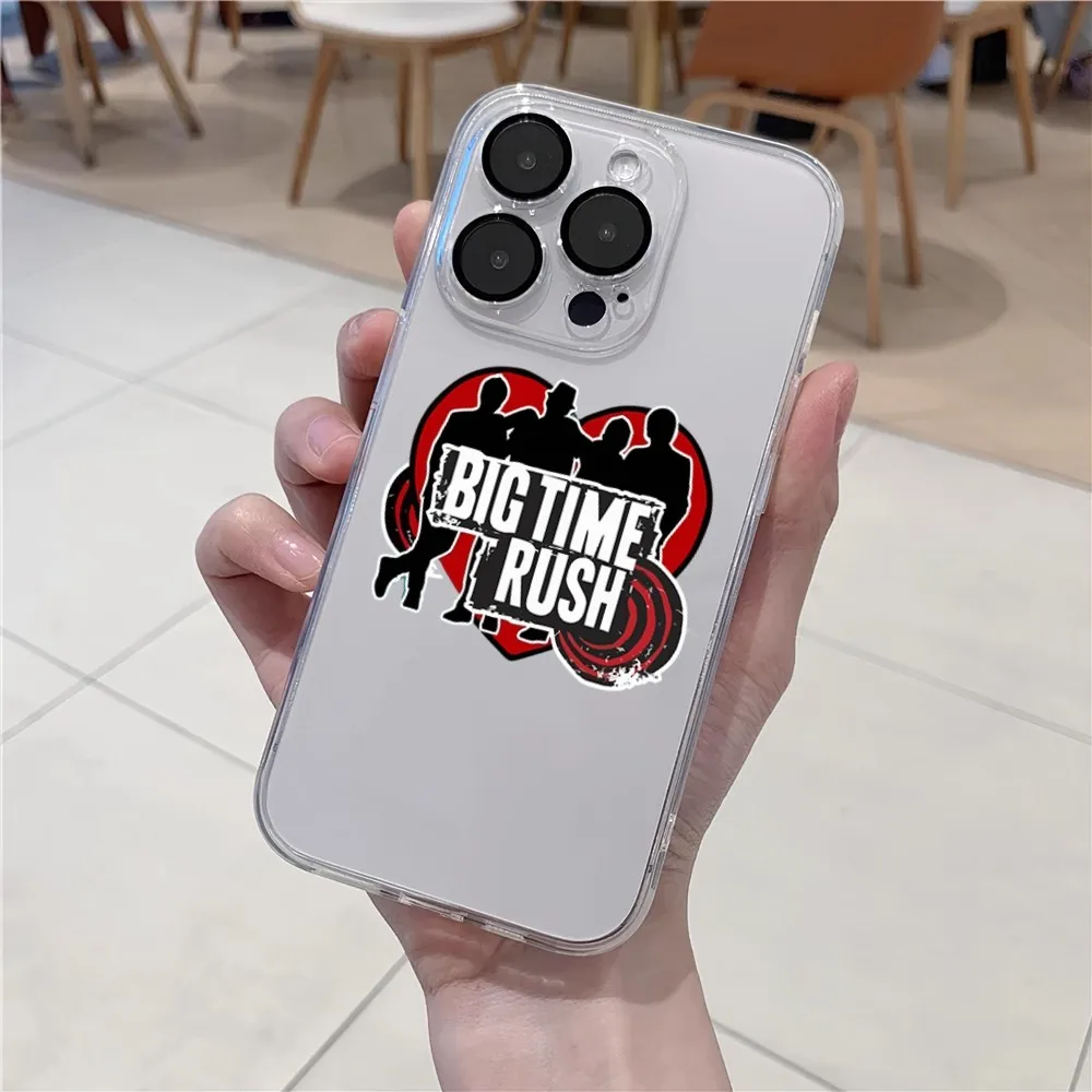 music combination Big Time Rush Phone Case For iPhone 11 12 Mini 13 14 15 Pro XS Max X 8 Plus SE XR Transparent Shell