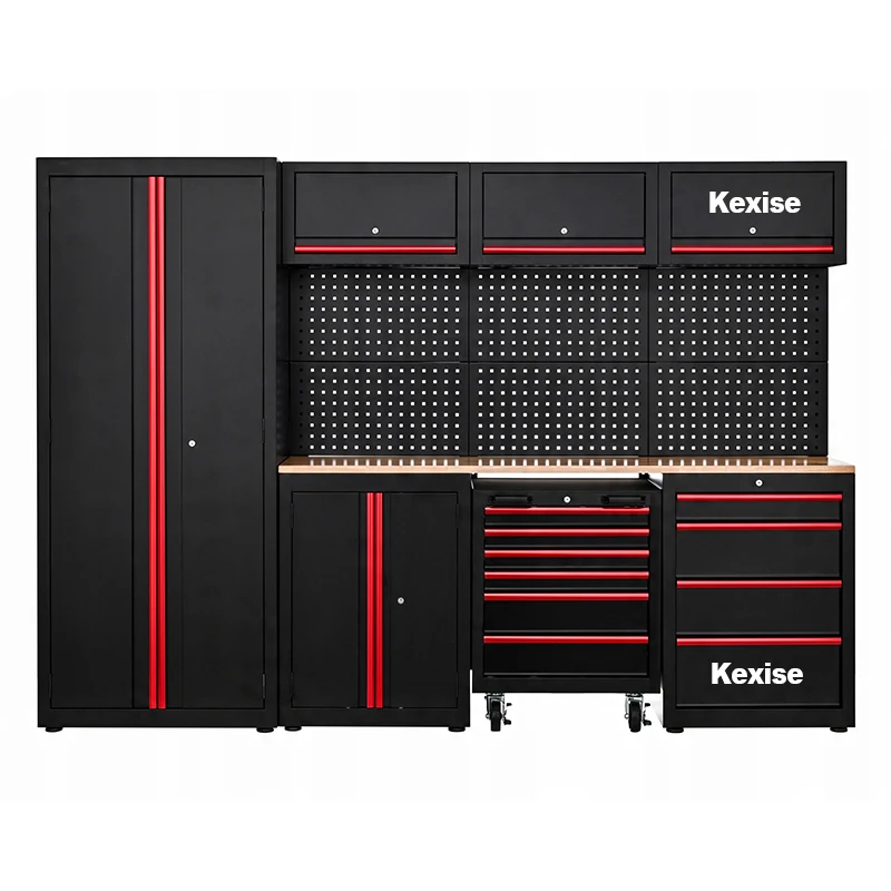

Hot Popular Rolling Tool Cabinet Workshop Warehouse Garage Workstation Modular Wooden Workbench Tool Cabinet With Drawers