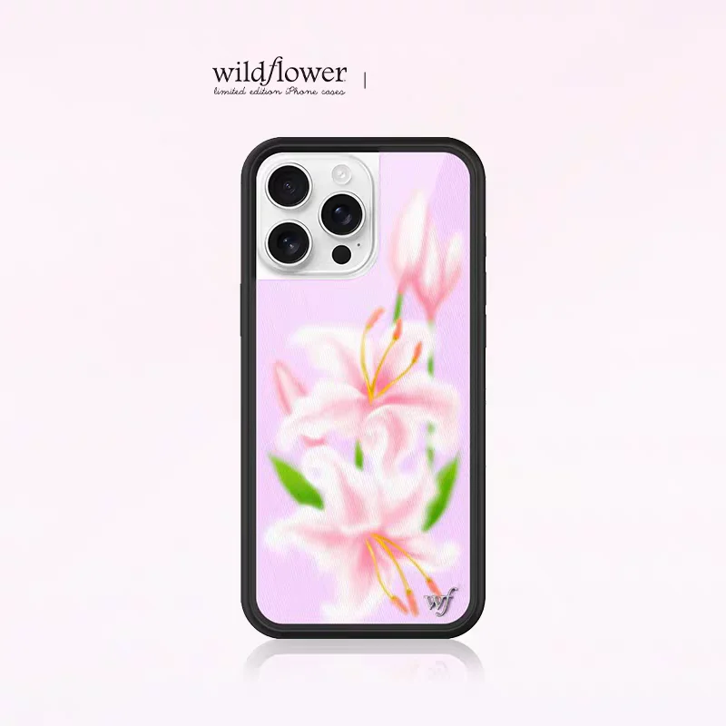 Wildflower 3D Girls Sweet Lily Flowers Phone Case for iPhone 12 13 14 15 16 17 Pro Max Plus Air wf watermelon cherry lemon Cover