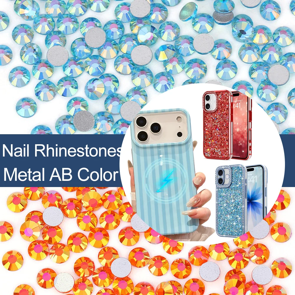 Mine AB SS6-SS30 Non Hotfix Rhinestones High Quanlity Glass Silver Back Nail Crystal Flatback Strass gor DIY Vestido Deraction