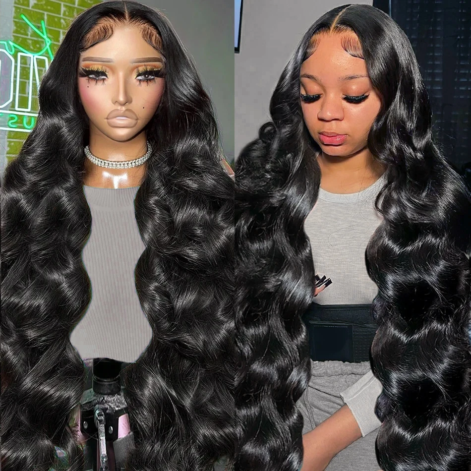 250 Density Brazilian Body Wave 13x4 13x6 HD Transparent Lace Frontal Wig 30 36 Inch Wavys Lace Front Wigs Human Hair For Women