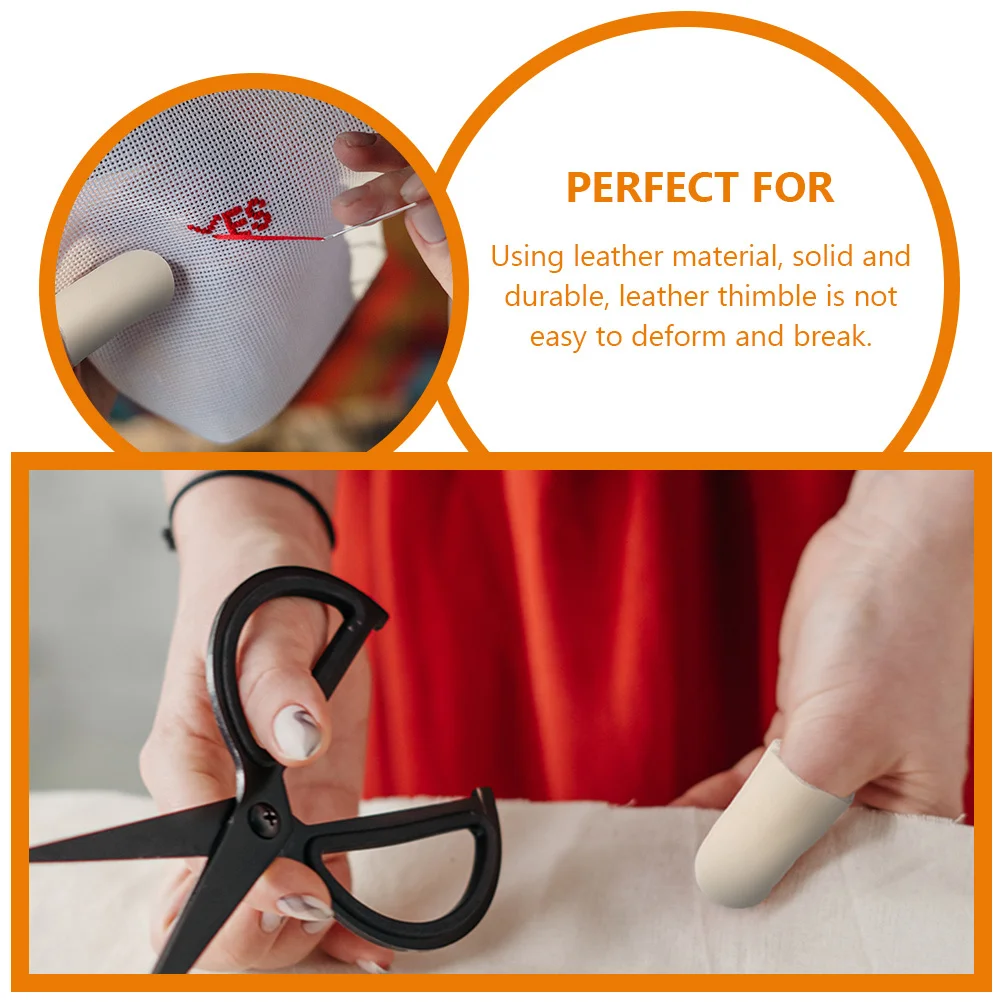 8 أزواج من واقيات أصابع الكشتبان المتينة، أغطية أصابع الخياطة لإبرة اللحف اليدوية والحرف اليدوية