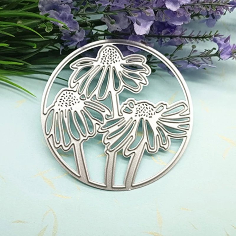 Y1UB Lotus Flower Metal Cutting Dies Scrapbooking Stencil Die Cuts Card Embossing DIY Photo Album Template Mold Decoration