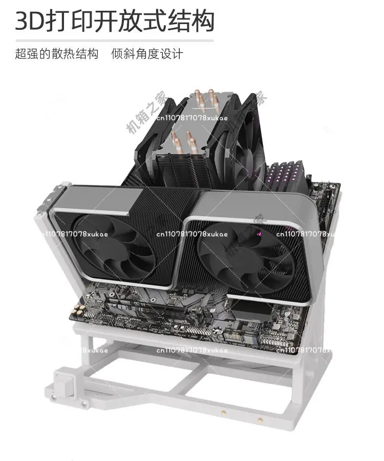 Open Frame Computer Case 3D Printer Chassis MATX ATX ITX DIY Test Bench,Gaming Water/Air Cooling System Storage Device