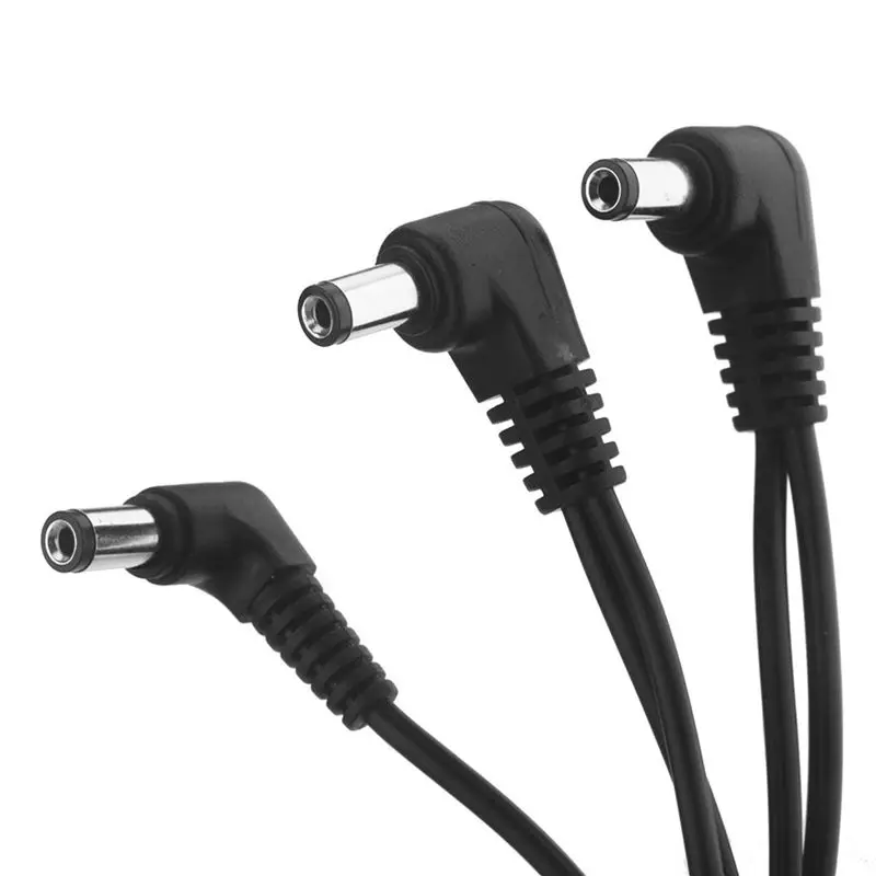 XSXS-10X Vitoos 3 Ways Electrode Daisy Chain Harness Cable Copper Wire For Guitar Effects Power Supply Adapter Splitter Black