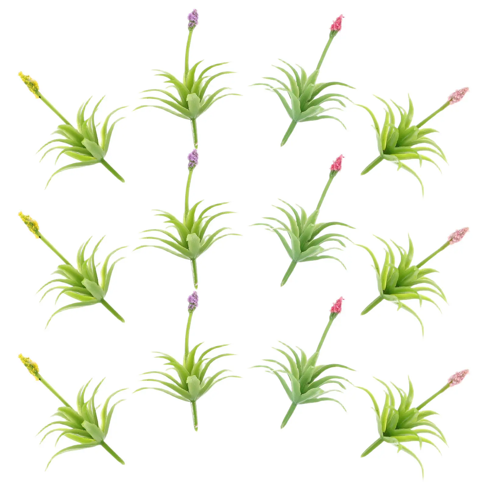 

30Pcs Artificial Flower Models for Sand Table Realistic Mini Grass Ornaments DIY Fairy Mini Garden Accessories Simulation