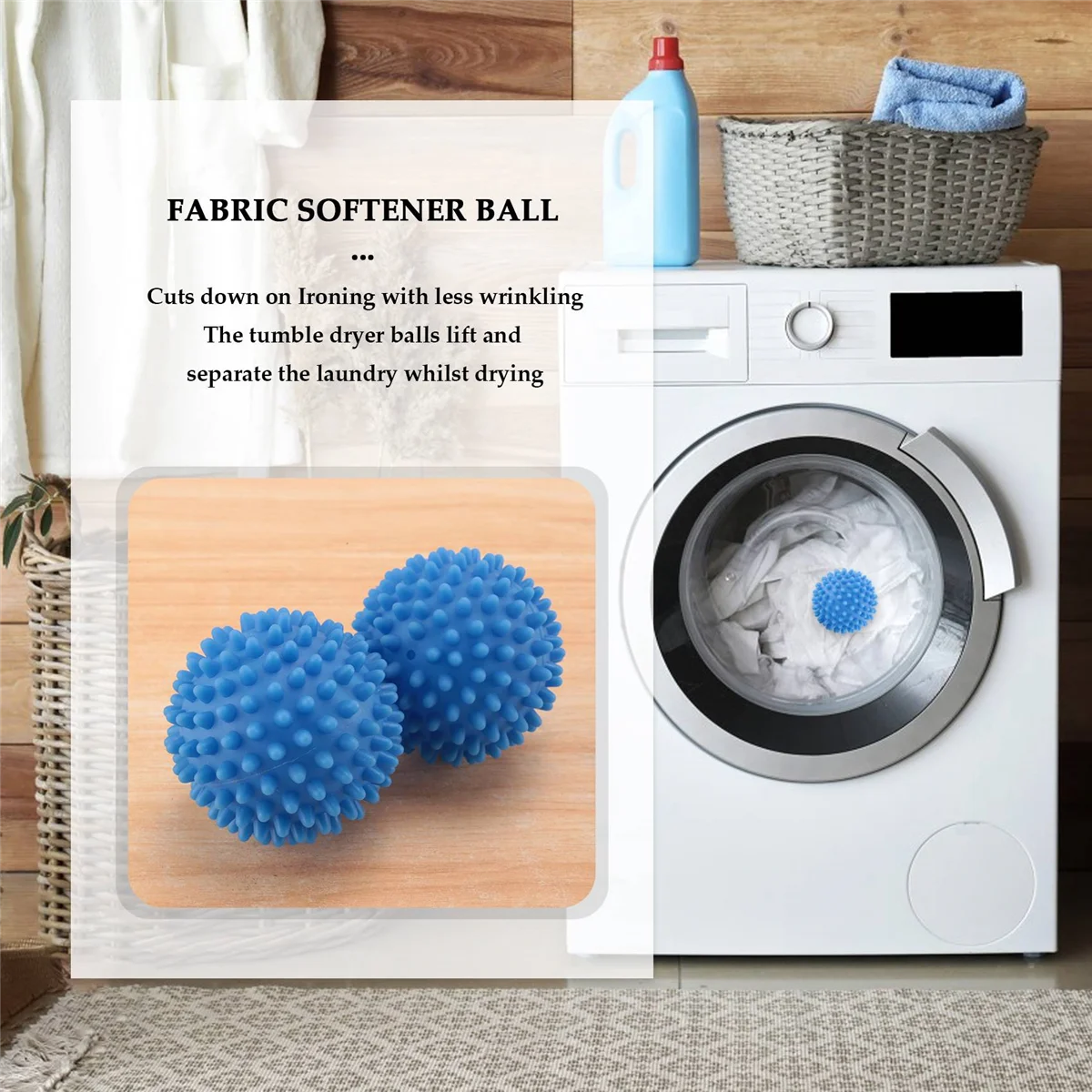 6 x Blue Reusable Dryer Balls Ball