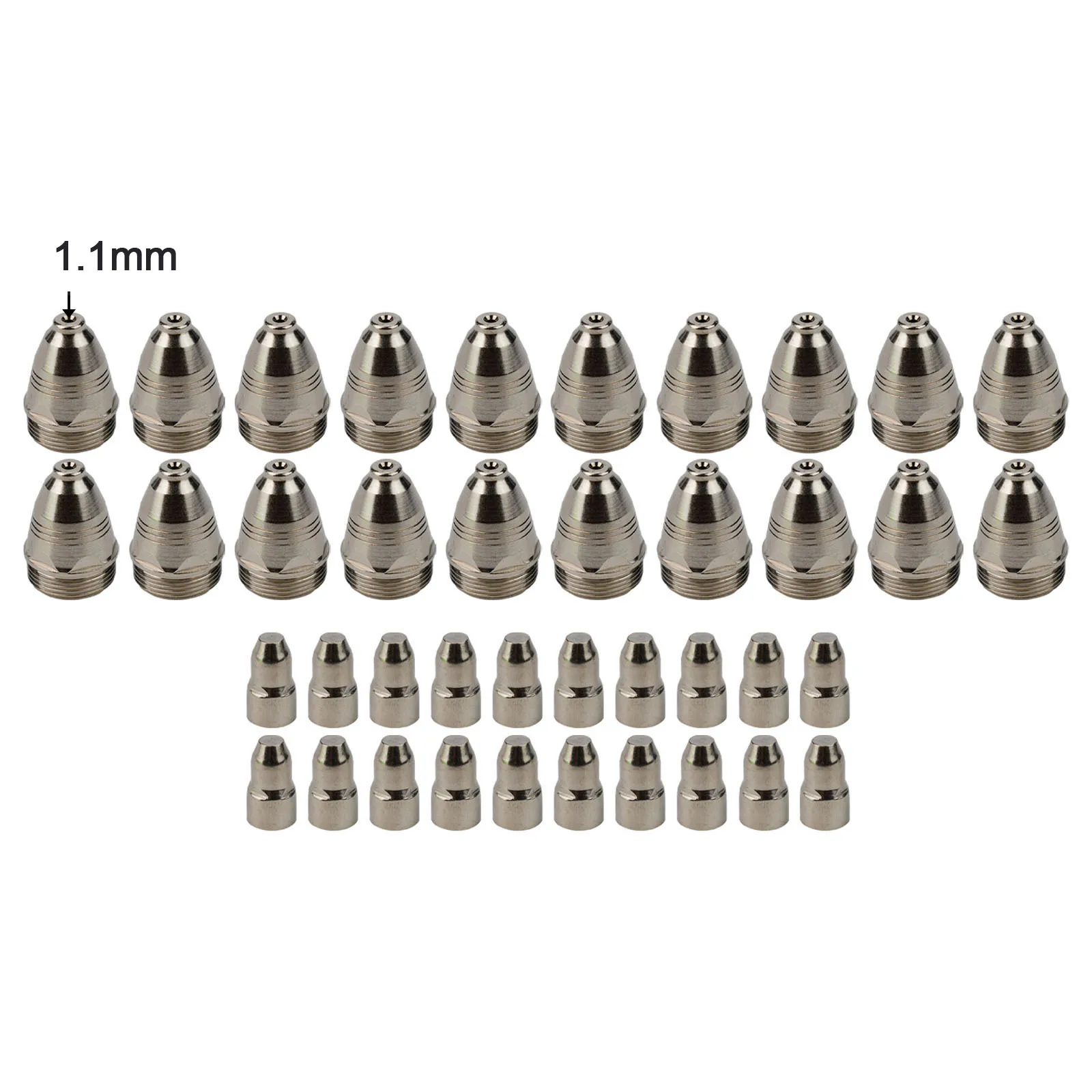 

40pcs P80 Plasma Electrode Tip Nozzle 1.5mm Cutter Torch For Air Plasma Cutting Machine CNC Plasma Torch Tip Electrode Nozzle