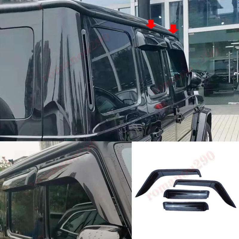 For Benz G-Class 2019-2023 Smoky Black Window Visor Vent Shades Sun Rain Guard