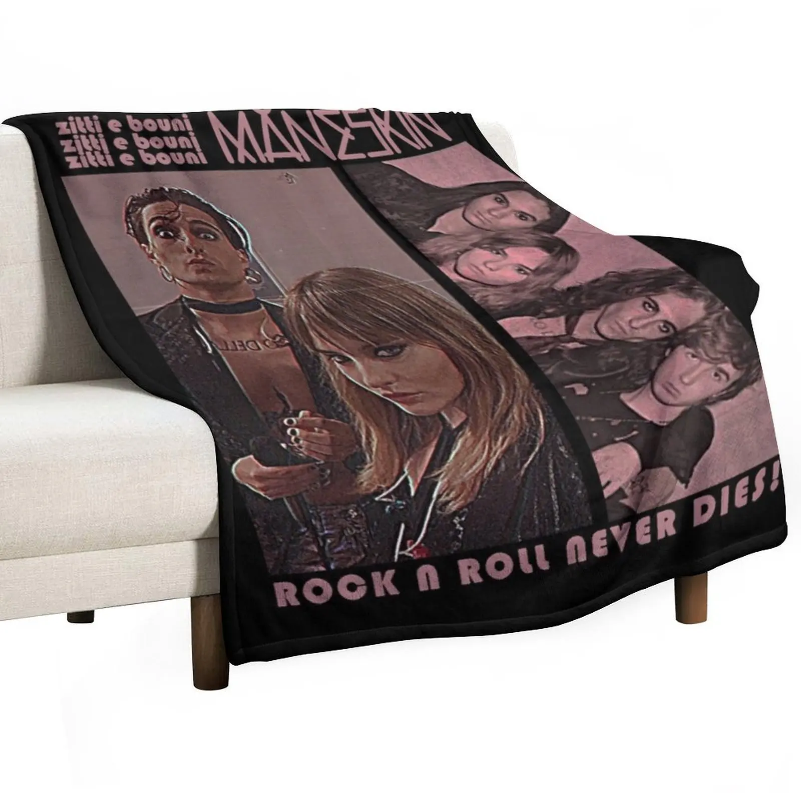 maneskin - rock never dies Throw Blanket warm for winter Sofa Sofas Blankets