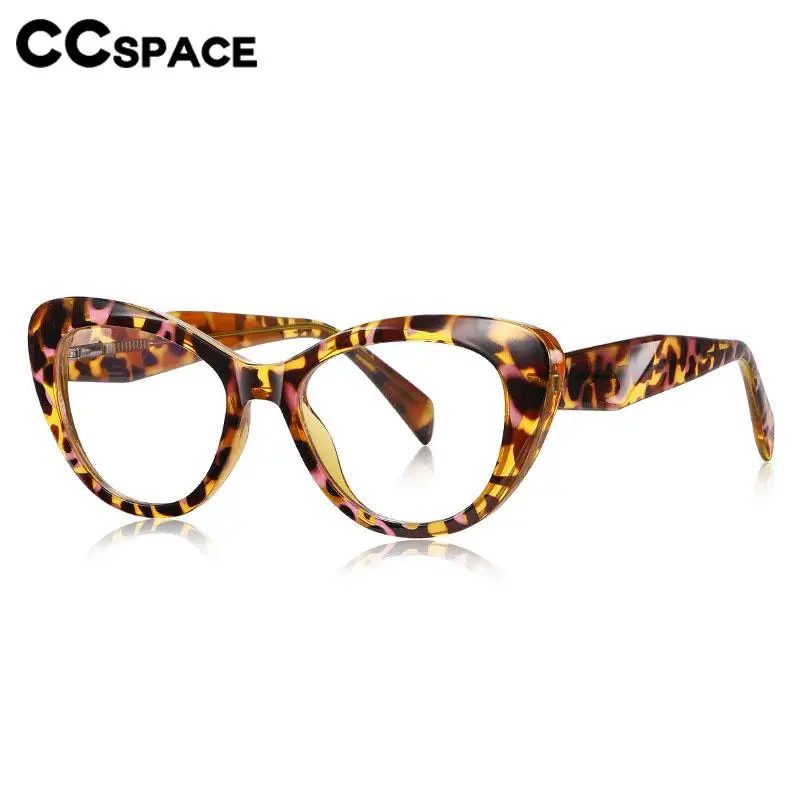 56757 Fashion Gradient Color Optical Spectacle Frame Women Cat Eye Optical Spectacle Frame Tr90 Spring Hinge Flat Mirror