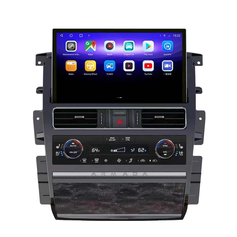 Pantalla Vertical de 13,3 "para Nissan Patrol Y62 Y61 Armada 2010 +, reproductor Multimedia de DVD para coche, Unidad de navegador estéreo, Radio GPS, Android