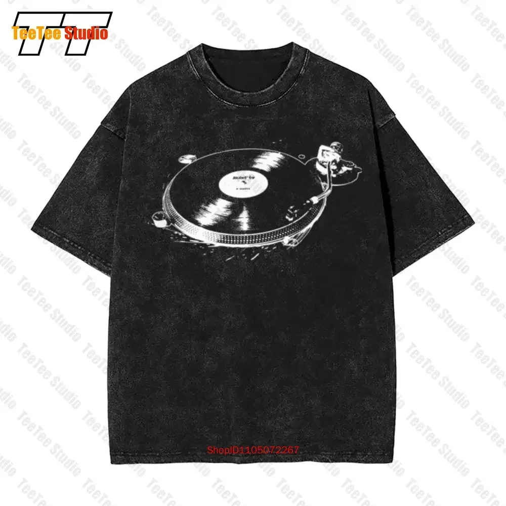 Turntable Art Dj Classic Hip Hop Technics 1200 Mpc Mixer Vinyl Record Vintage Oversized T-Shirt Tee 3ZOQ