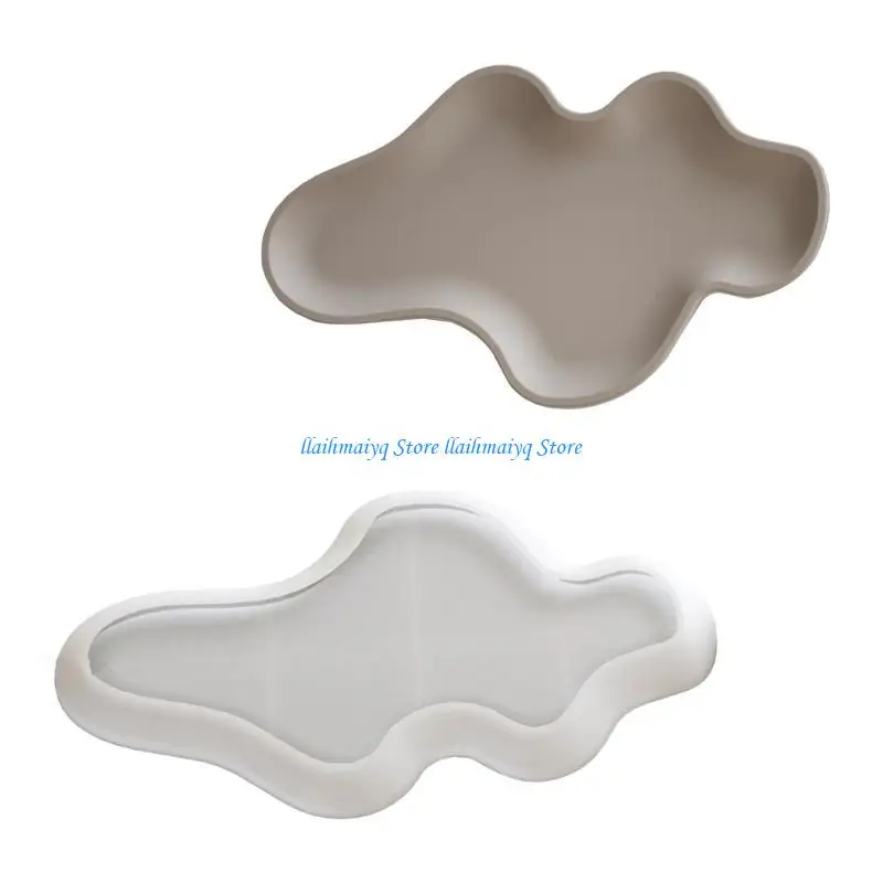 573B Large Oval Sturdy Silicone Tray Molds for Resin and Concrete Craft Supplies Home Decoration Dish Castes Daily Use