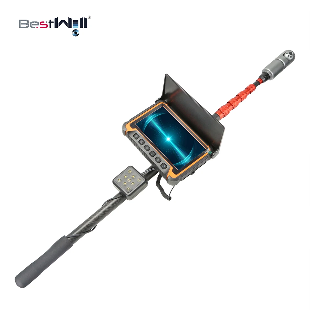 3meters Length Carbon Fiber Pole 1080P Telescopic Camera PTZ Lens Camera with DVR