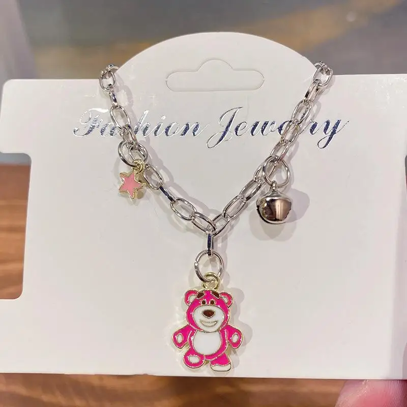 Pulsera Kawaii de Hello Kitty, 2 piezas, Sanrio, Cinnamoroll, My Melody Bell Chain, accesorios ajustables para novios