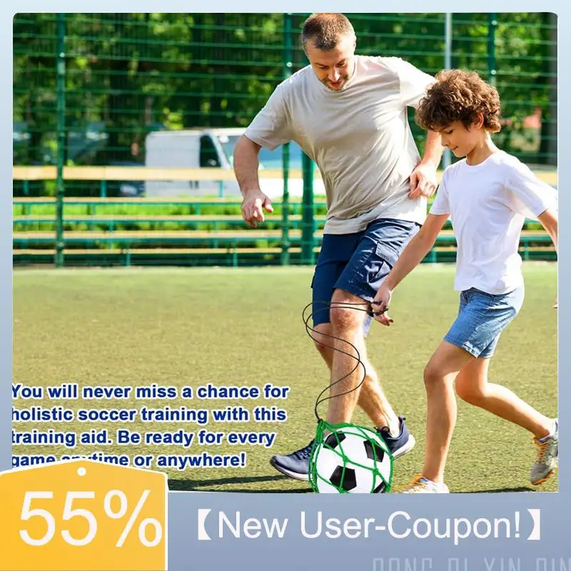 【신규 사용자 쿠폰!】2개 축구 킥 트레이너, 축구 리턴 트레이너 네트, 축구 킥 연습용 솔로 트레이닝 도구