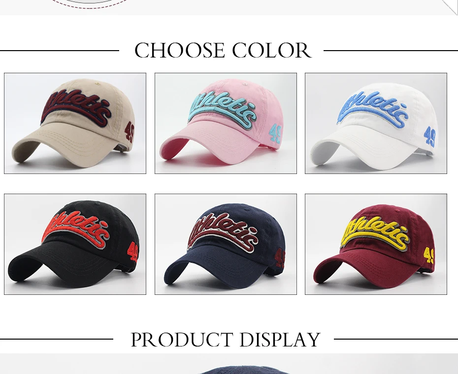 Große Brief Stickerei Baseball Kappe Männer Sommer Casual Frauen Mode Snapback Baumwolle Caps Visier Hip Hop Hut Herbst Einstellbar – Detail 5