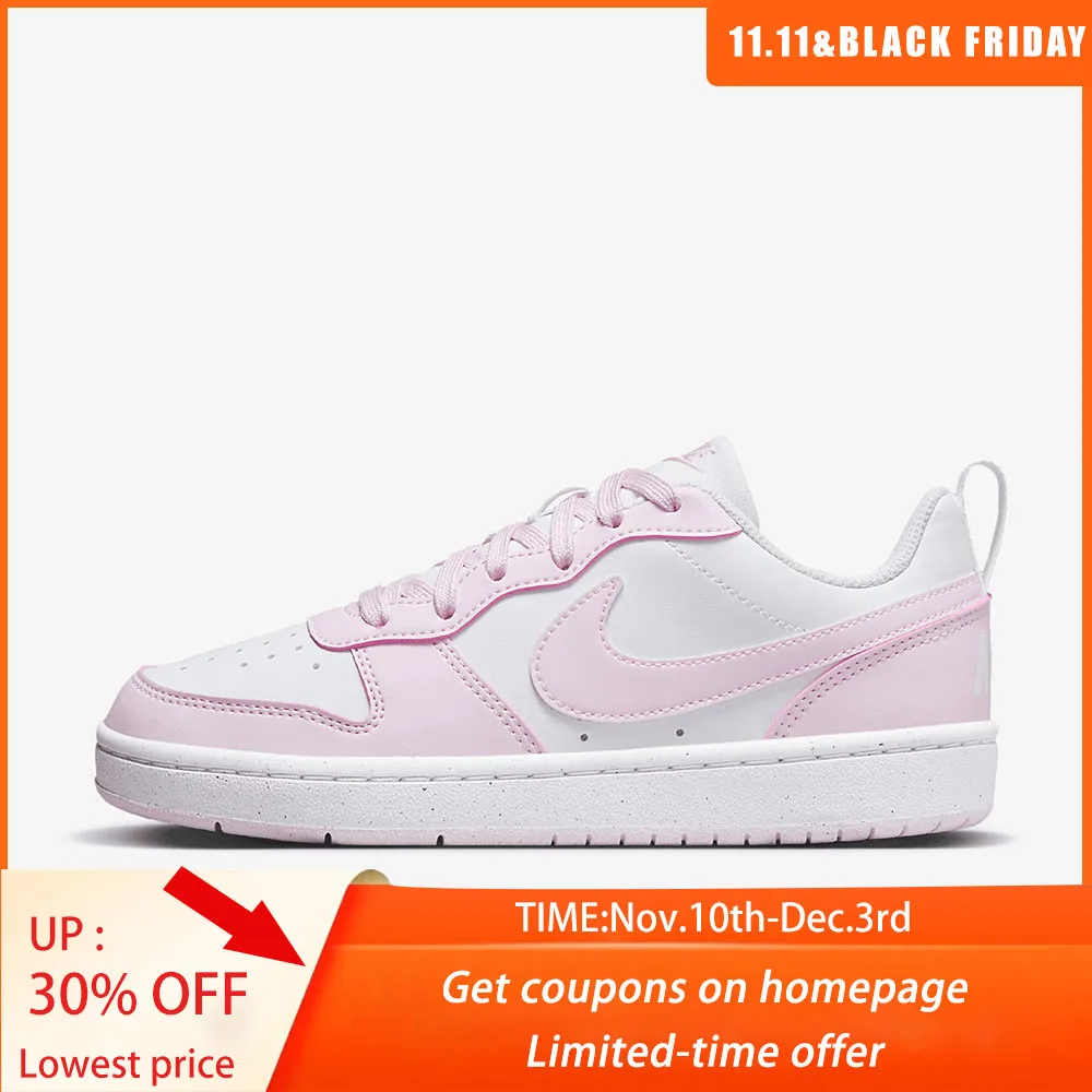 

Nike Court Borough Low 2 Women's Breathable Pink Non-Slip Casual Sneakers DV5456-105