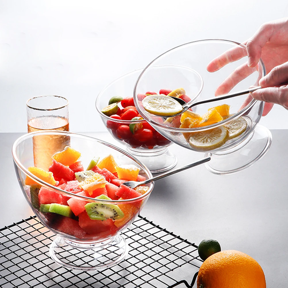 

Salad Transparent Food Container Kitchen Tableware Simple Multifunctional Dessert Fruit Storage Reusable Soup