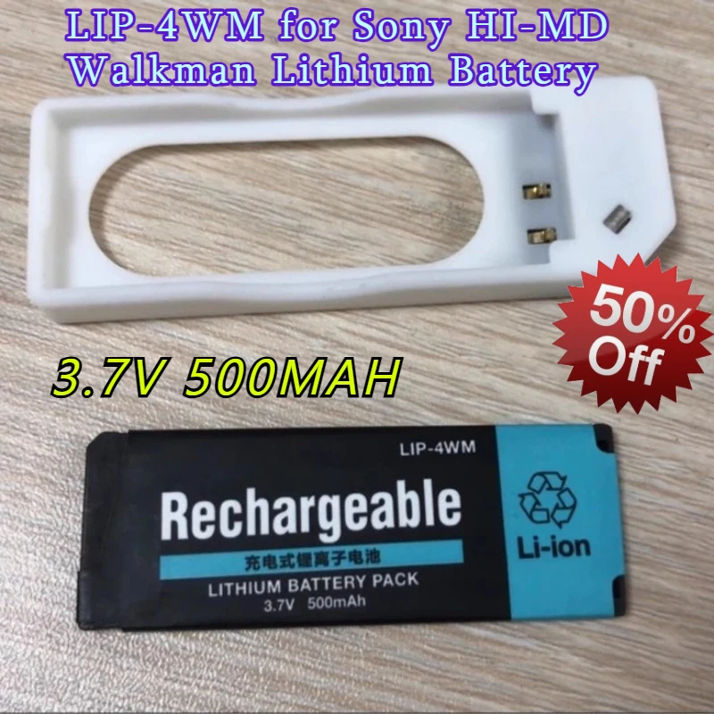 

New 3.7V 500MAH High-Capacity Replaceable LIP-4WM Battery for Sony HI-MD Walkman Lithium Battery