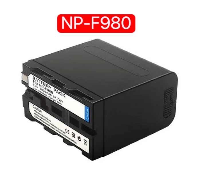 بطارية بديلة 7800 مللي أمبير في الساعة NP-F550/F770/F970 لهاتف Sony CCD-TRV315 TRV517 TRV615 حزمة طاقة ليثيوم أيون مع حماية من الحرارة الزائدة