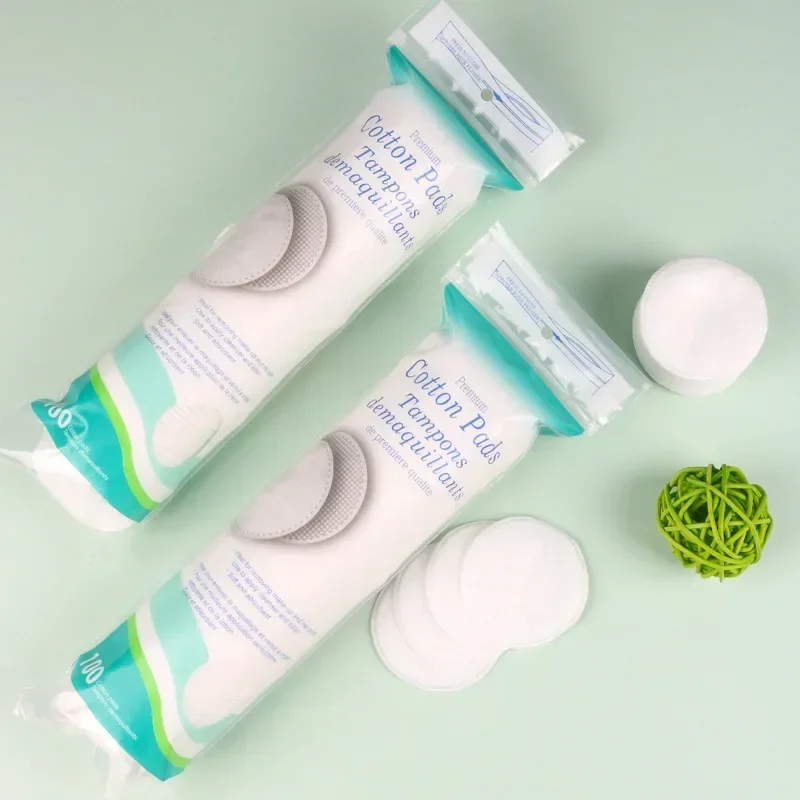 Double-side Round Makeup Cotton Remover Pads Women Disposable Compress Face Cleaning Wipes Three Layer Makeup Accessories