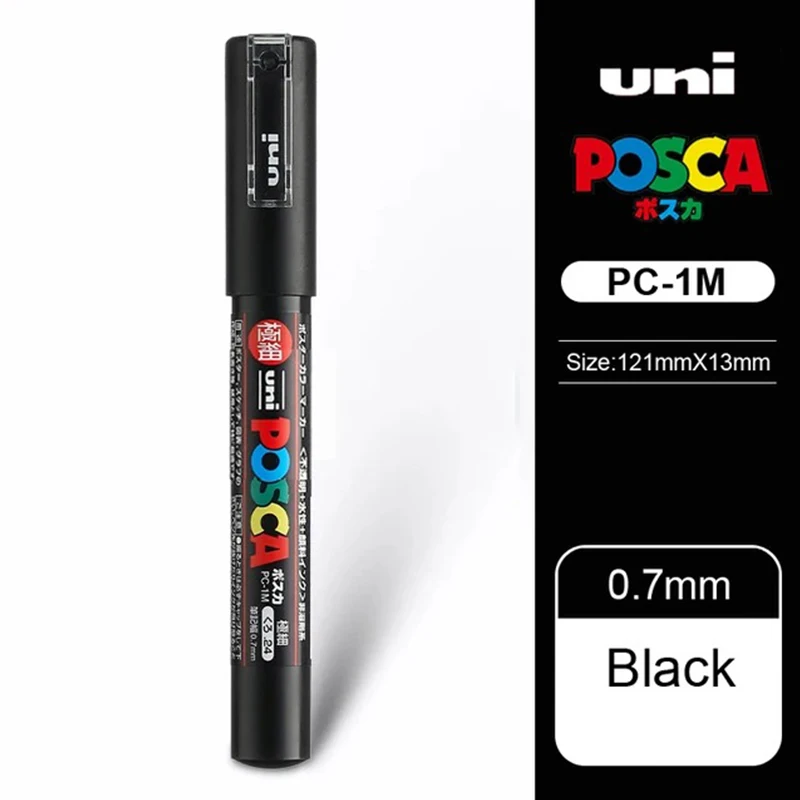 1 stücke Japan UNI POSCA Marker Stift PC-1M/3M/5M POP Poster Graffiti Permanent acryl Marker Weiß Schwarz Gold Silber Kunst Liefert