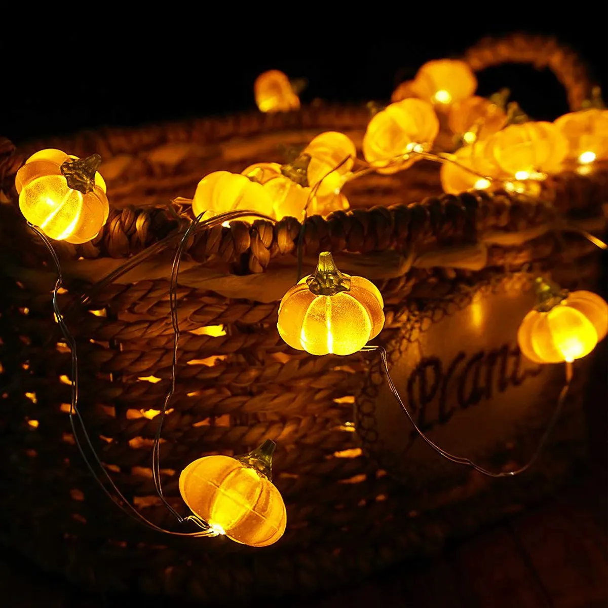 220cm 20LED Halloween LED String Lights Portable Pumpkin Lights for Home Bar Halloween Party Decor Supplies 2023