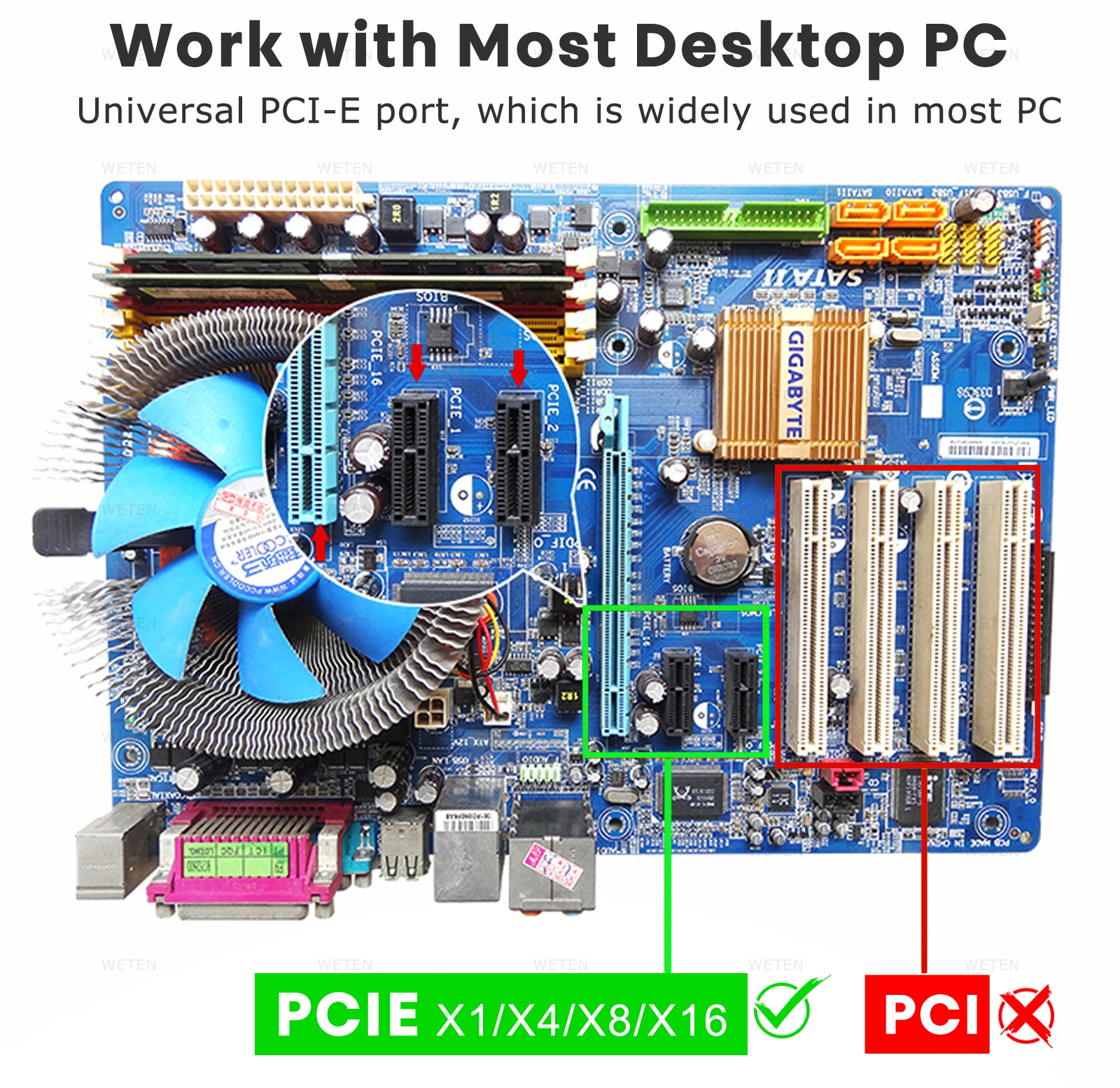 Tuya Zigbee Computer-Netzschalter Fernbedienung Ein/Aus-Schalter PCIe-Karte für Desktop-PC APP 433 MHz, Unterstützt Alexa Google Home – Detail 7