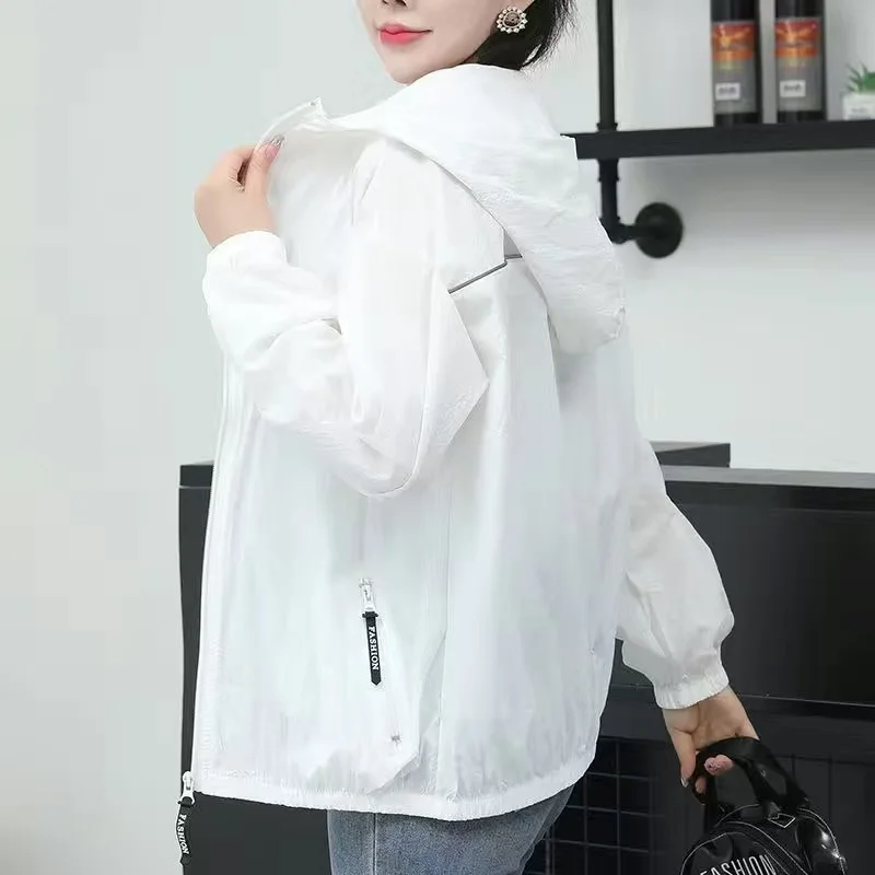 Large Size Sunscreen Women UV Protective Jacket 2025 New Summer Sun-Protective Clothing Short Coat Loose Thin Outwear Female Top