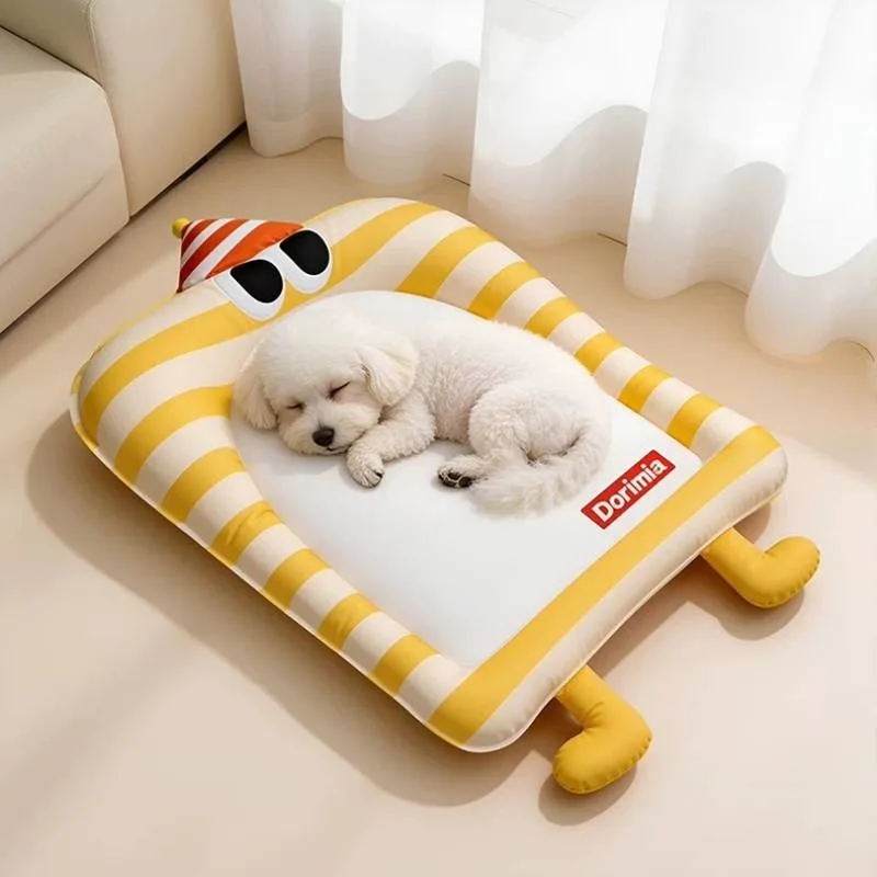 Frenchie Cotton Dog Kennel Bolsterbolster Unique Designer Cooling Dog Supplies Mattress Indoors Camas Para Perros Dog Furniture
