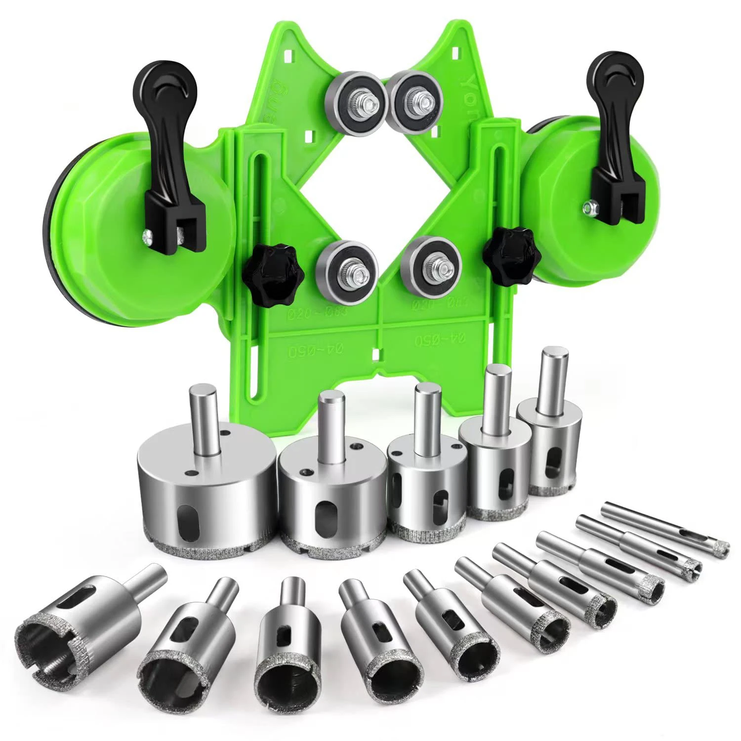 

Diamond Hole Saw Tile Drill Bits Adjustable Suction Cups Guide Jig Drilling Locator for Ceramic Glass Porcelain Marble Granite