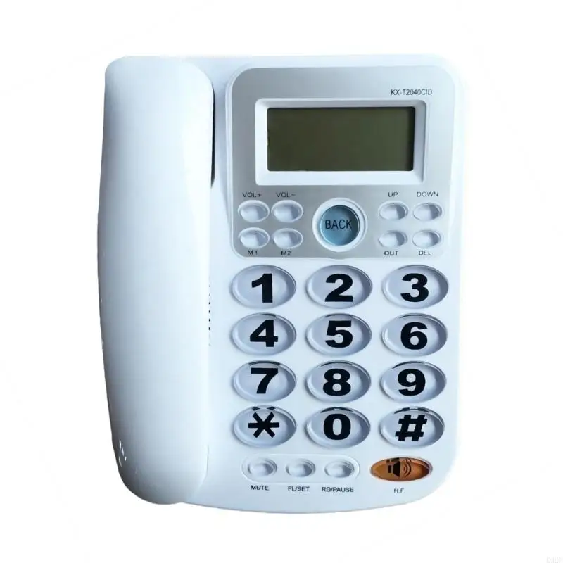 Home Landline Fixed Telephone Desk Phone with Caller Identification Corded Phone Speed Dial BatteryFree Telephones K92C