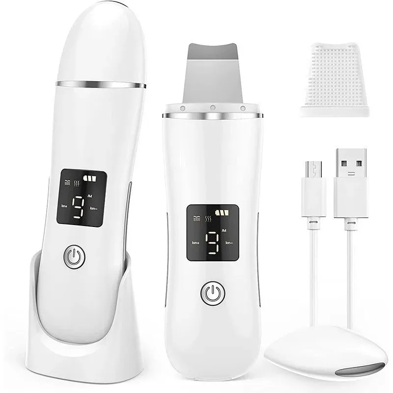 C7 Ultrasonic Facial Skin Cleaner, LCD Blackhead Removal Machine, Ultrasonic Ion Introduction Device, Facial Cleaning Tool