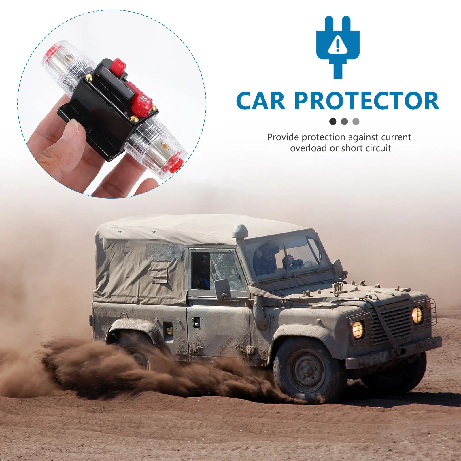 1pc 80a disjuntor fusível titular liga de zinco proteção de reinicialização manual para rv barco corrico motor inversor proteção circuito