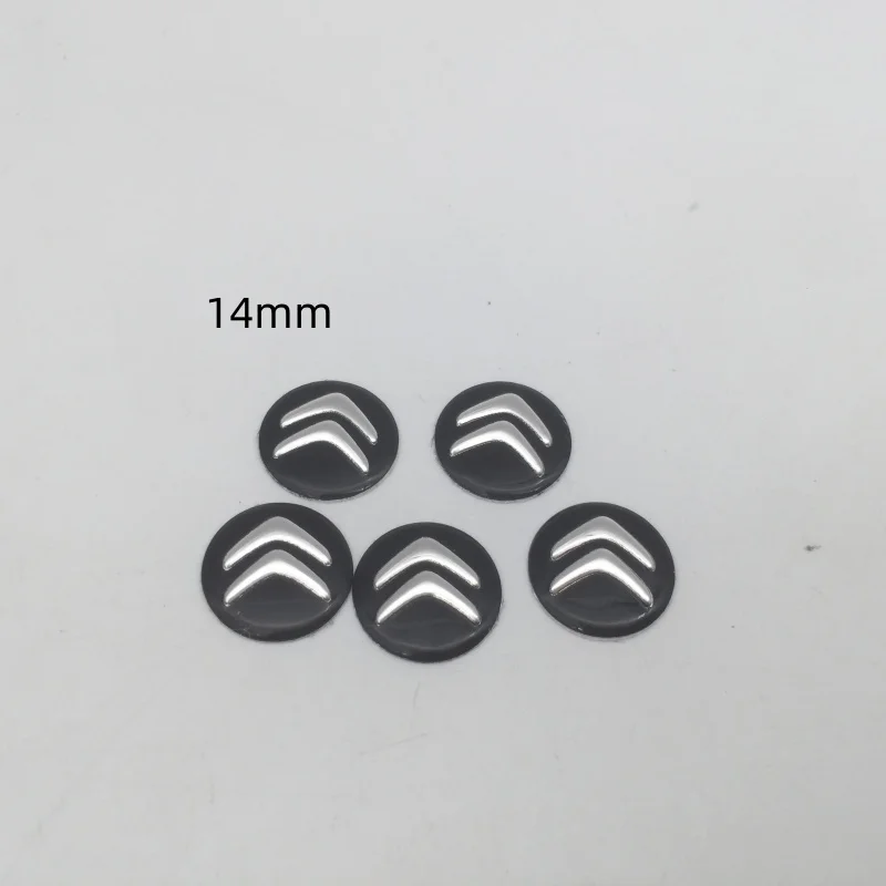 2pc 5pc 10pc 14mm 16mm for Citroen Car Key Fob Case Badge Button Badge Logo Straight Folding Remote Keychain Replacement Sticker - view 4